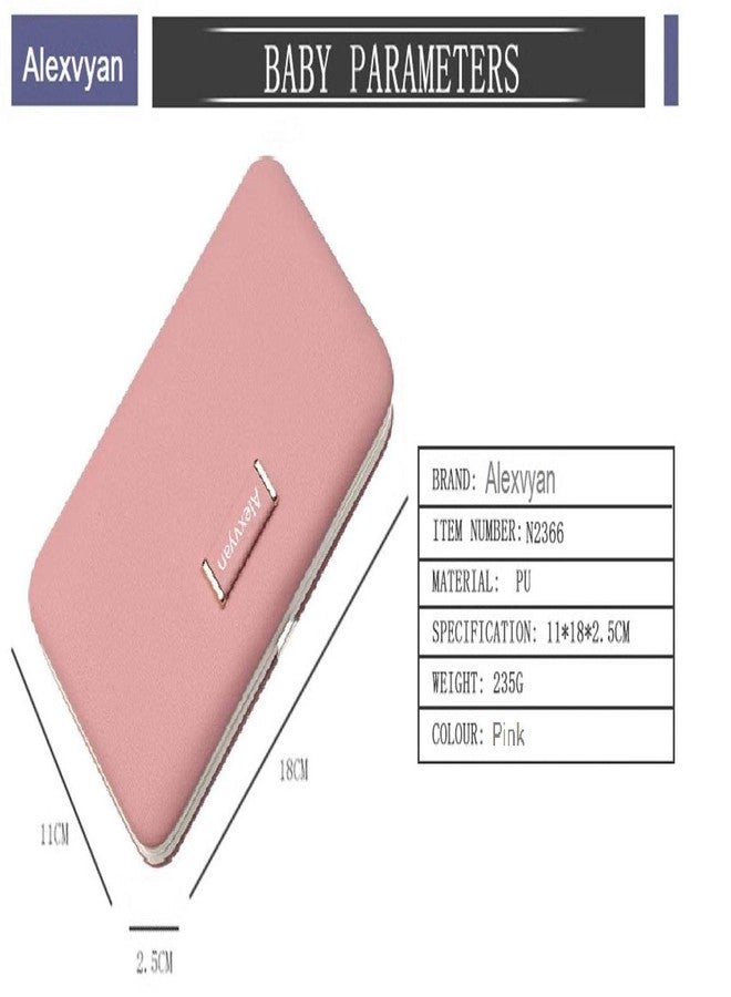 Alexvyan Pink Wallet Female Clutch Bag Women/Ladies/Girls Wallets Long Purses Card Holder Phone Pocket -1 - Image 2